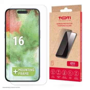 TOTI härdat glas 2D skärmskydd Full Cover för iPhone 16/15 Pro/15 transparent