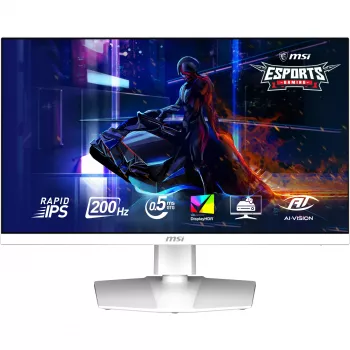 MSI MAG 274QRFW E20 27 tums WQHD 200Hz Rapid IPS-spelskärm, vit (skadad förpackning)