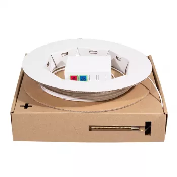LOGILINK FTTH uttagsdosa - 2 x SC/APC simplexkopplingar - med 50 m anslutningskabel