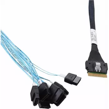 Microchip Adaptec intern SAS-kabel – 1x8 Slim SAS (SFF-8654) till 8x SATA – 0,8 m