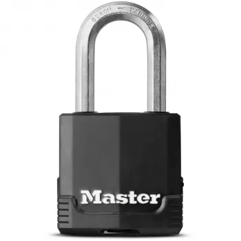 Master Lock M115EURDLF Excell laminerat hänglås 49 mm bygelbredd, 38 mm bygelhöjd, olika nycklar, skyddsbeläggning, för grindar, garage, staket