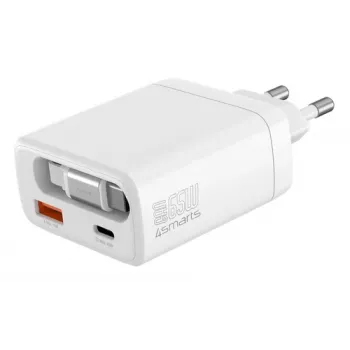 4smarts PDPlug Slim 65W GaN Jojo väggladdare, vit