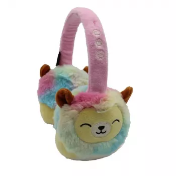 LAZERBUILT Squishmallows Bluetooth-hörlurar för barn, On-Ear, trådlösa, Leonard The Lion, HMSQM-BT-LEONARD