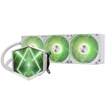 TRYX STAGE ARGB 360 AIO Vätske-CPU-kylare, Dual-IPS-display - 360mm, vit