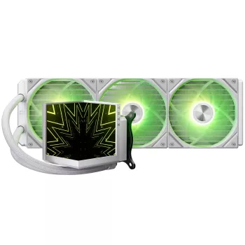 TRYX STAGE ARGB 360 AIO Vätske-CPU-kylare, Dual-IPS-display - 360mm, vit