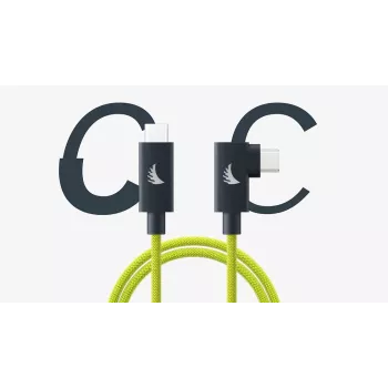 Angelbird USB-C 4.0 Solid Flex-kabel vinklad lime 6.6 ft