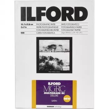 ILFORD MG RC DL 13x18 cm (5x7 in) glansigt variabelt kontrast svartvitt fotografiskt papper, 100 ark