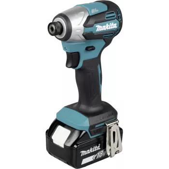 Makita DTD158RTJ 18V LXT borstlös slagskskruvdragare set med 2x 5,0 Ah batterier, laddare och Makpac-väska