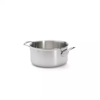 De Buyer Affinity kastrull med skaft i rostfritt stål med lock 24 cm