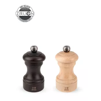 Peugeot Bistro peppar- och saltkvarnsset 10 cm Duo natur och choklad