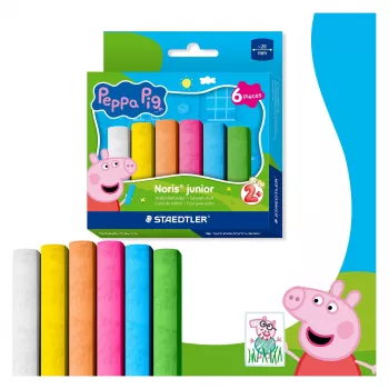STAEDTLER Junior gatukrita Peppa Pig 6 st kartongförpackning