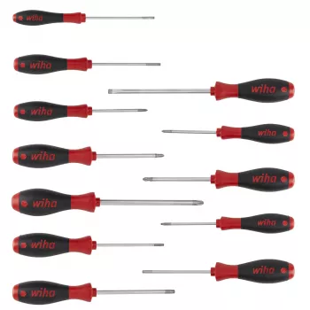 Wiha skruvmejselssats SoftFinish 12 delar spår PH PZ TORX (302HK12)