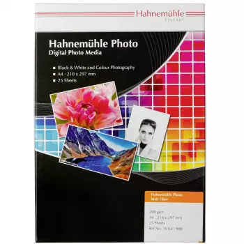 Hahnemühle Photo Matt Fibre 200 - Smooth Matt - 300 µm - Warm Tone - A4 (210 x 297 mm) - 25 blad