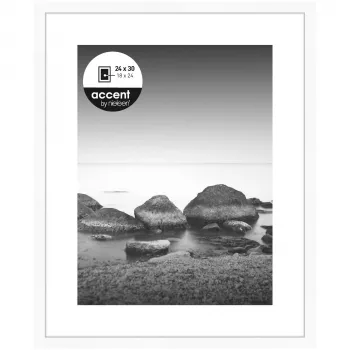 NIELSEN DESIGN Aura tavelram vit 24x30 cm trä inkl. passepartout 1122001