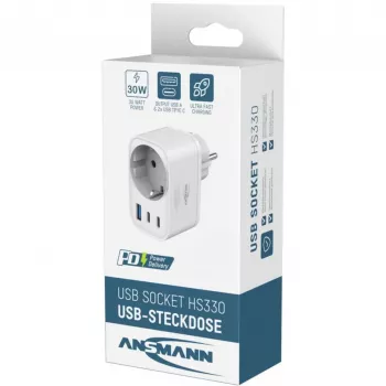 ANSMANN USB-laddare HS330 30W 2xUSB-C/USB/30W