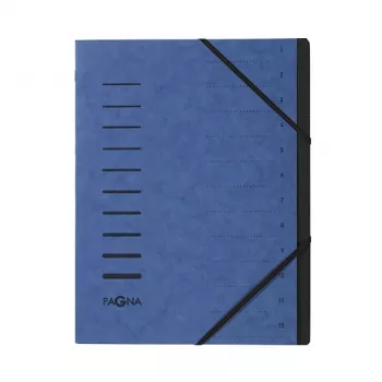 Pagna 40059-02 dokumentmapp med 12 fack, A4, blå