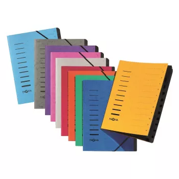 Pagna 40059-34 dokumentmapp med 12 fack, A4, mörkrosa