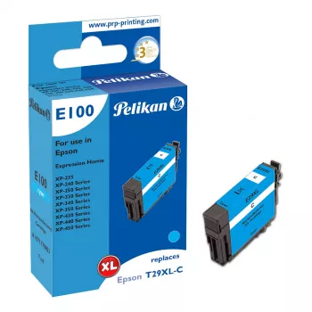 Pelikan E100 kompatibel bläckpatron cyan hög kapacitet för Epson XP-235/240/250/330/340/350/430/440/450