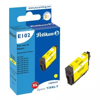 Pelikan E102 kompatibel bläckpatron gul hög kapacitet (XL) för Epson XP-450 XP-440 XP-430 XP-350 XP-340 XP-330 XP-250 XP-240 XP-235 1 st