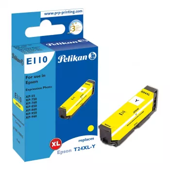 Pelikan E110 kompatibel bläckpatron gul hög kapacitet (XL) för Epson Expression Photo XP-55/XP-750/XP-760/XP-850/XP-860/XP-950/XP-960 – 1-pack