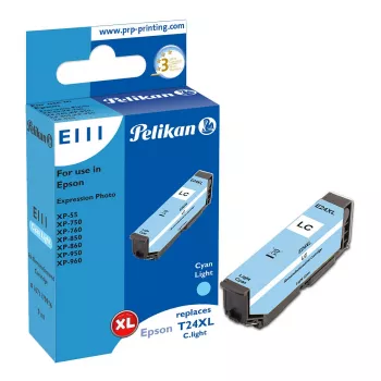 Pelikan E111 kompatibel bläckpatron ljuscyan High Yield (XL) för Epson Expression Photo XP-55/XP-750/XP-760/XP-850/XP-950/XP-960 – 1-pack