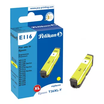Pelikan E116 kompatibel bläckpatron gul High Yield XL för Epson 26XL