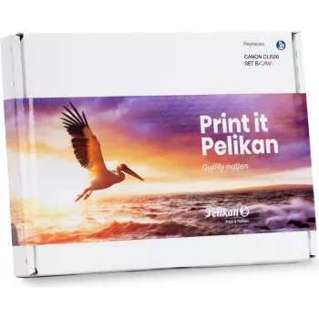 Pelican PromoPack P52 kompatibla bläckpatroner multipack svart cyan magenta gul för Canon CLI-526 (4-pack)