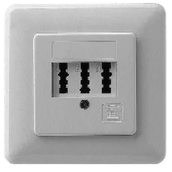 ZE-KOM TAE trippeluttag: TAE 2 x 6/6 NF/F UP, renvit
