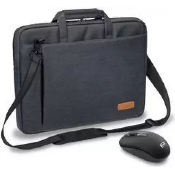 PEDEA notebook-väska ELEGANCE 39,6 cm (15,6 inch) grå + mus