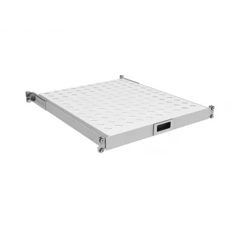 EFB 19-tums 1U utdragbar hylla, djup 550-650 mm, 30 kg belastning, RAL7035 ljusgrå