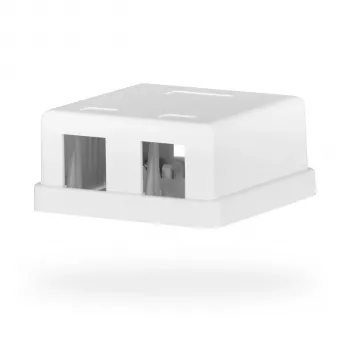 EFB Electronics keystone-anslutningsdosa, 2 portar, utanpåliggande, renvit, tomt hölje