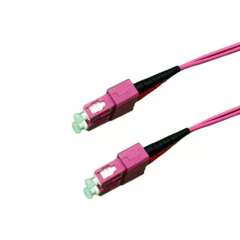 GRAFENTHAL glasfiberkabel OM4 LC till LC duplex 1 m aqua