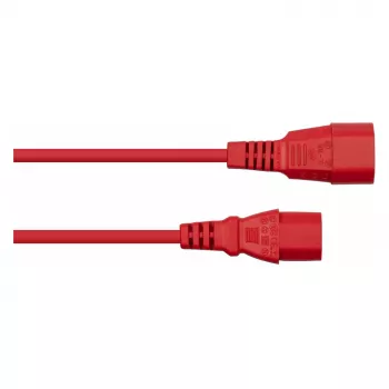 Kabelmeister förlängningskabel C14 till C13 röd 2m 0,75mm²