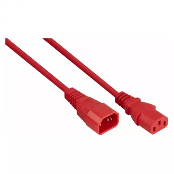Kabelmeister förlängningskabel C14 till C13 röd 2m 0,75mm²