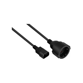 Kabelmeister nätkabel C14 till Schuko-uttag svart 1 m