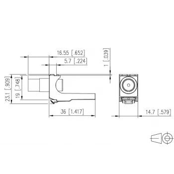 METZ CONNECT koaxialmodul IEC-hane/F-hona 130898-03-I