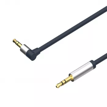 ShiverPeaks audio 3,5 mm telekabel, vinklad/rak 0,7m – svart