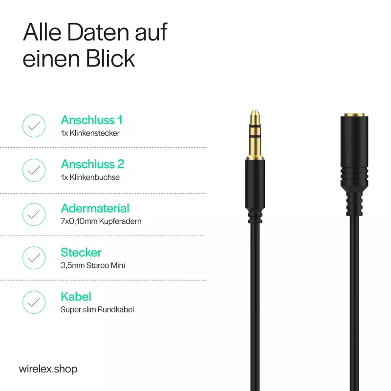 ShiverPeaks audiotelekabel mini flex