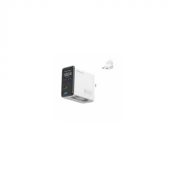 4smarts GaN FlexScreen AI 100W 2xUSB-C + USB-A vit laddare