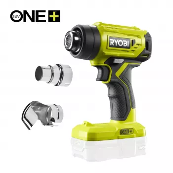 RYOBI One+ 18V batteridriven värmepistol R18HG-0 (utan batteri) – 250 °C/460 °C, 170 l/min