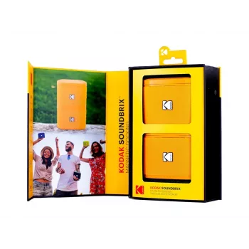 Kodak SoundBrix trådlös stackhögtalare (Overload Orange), 2-pack