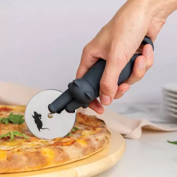 OTOTO Kitty Cut pizzaskärare – svartvitt kattdesign