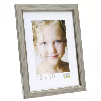 Deknudt S46AD1 enkelbildsram 13x18 cm silver plast rektangulär