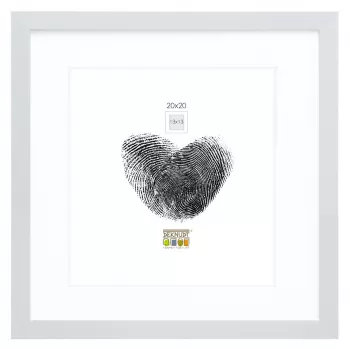 Deknudt S66KD1 P1 20x20 trä-silver fotoram med passepartout