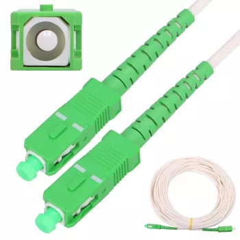 Extralink SC/APC-SC/APC patchkabel, LSOH, singelmode, simplex, G.657A2, 3mm, 30m, vit