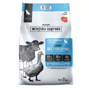 WIEJSKA ZAGRODA Light Goose with Veal torrfoder för hundar 2 kg