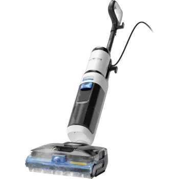 Tineco Floor One S6 Stretch Steam Plus 2-i-1 våt-/torrdammsugare, mopp & ångrengörare, batteridriven, 35 min drifttid, 0,8L färskvattentank, 0,72L smutsvattentank, självrengöring, LCD-display, iLoop-sensor, 180° nedfällbar, för hårda golv