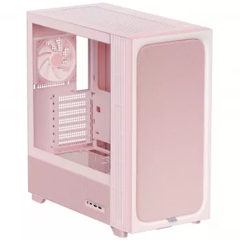 TRYX FLOVA F50 Midi-Tower, ATX, härdat glas - rosa