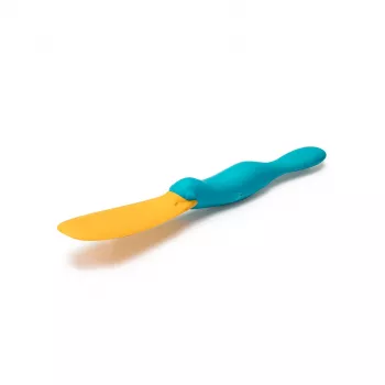 OTOTO Splatypus spadformad stekspade & vändare – svart med orange accenter – livsmedelsgodkänd nylon & silikon
