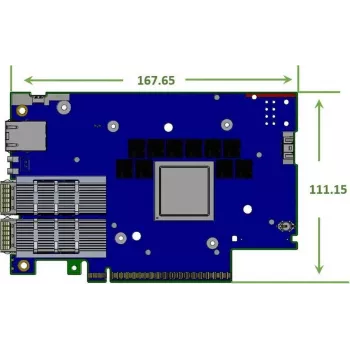 Nvidia BlueField-3 B3220L E-Series FHHL SuperNIC databehandlingsenhet